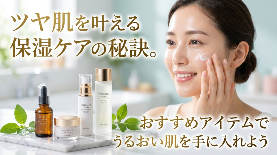 ツヤ肌を叶える保湿ケアの秘訣。おすすめアイテムでうるおい肌を手に入れよう