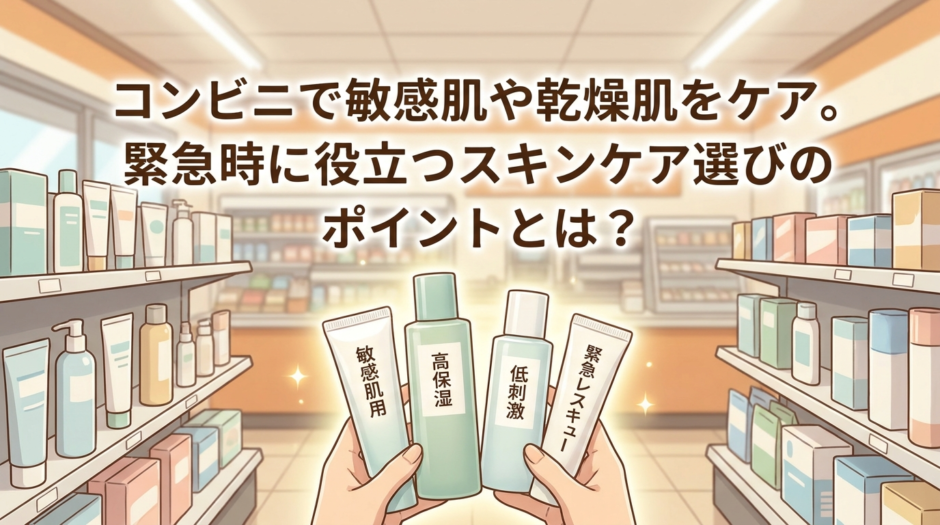 コンビニで敏感肌や乾燥肌をケア。緊急時に役立つスキンケア選びのポイントとは？