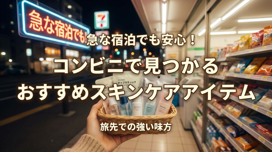 急な宿泊でも安心！コンビニで見つかるおすすめスキンケアアイテム