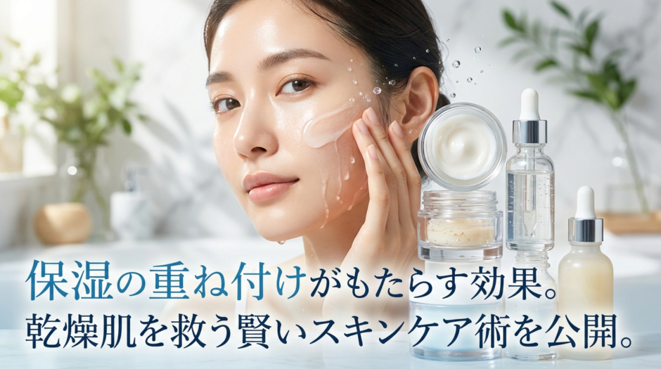 保湿の重ね付けがもたらす効果。乾燥肌を救う賢いスキンケア術を公開。