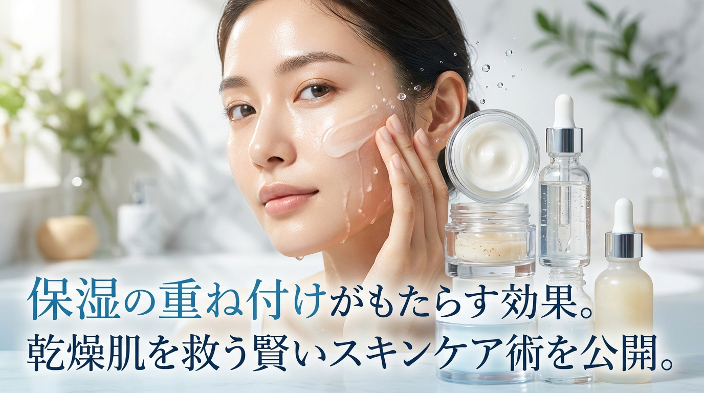 保湿の重ね付けがもたらす効果。乾燥肌を救う賢いスキンケア術を公開。