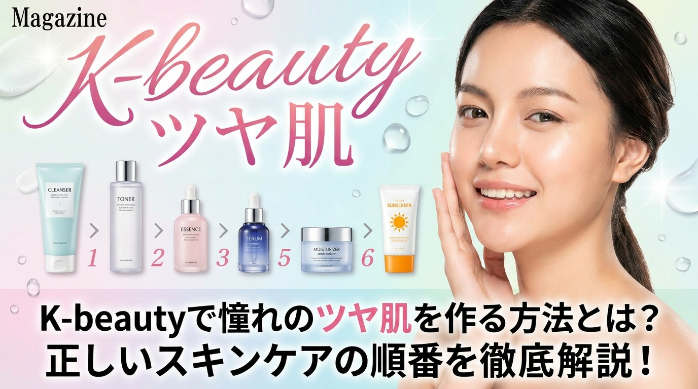 K-beautyで憧れのツヤ肌を作る方法とは？正しいスキンケアの順番を徹底解説！